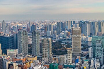 Clouds Over Buildings In Downtown Tokyo