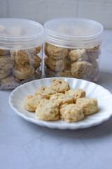 Almond Sugee Cookies are rich, buttery, with a nutty almond flavor, a popular kuih during Hari Raya