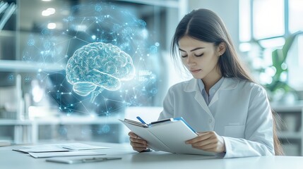 Modern neuroscience research event focused on digital content and innovation