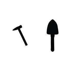 Garden tools silhouette