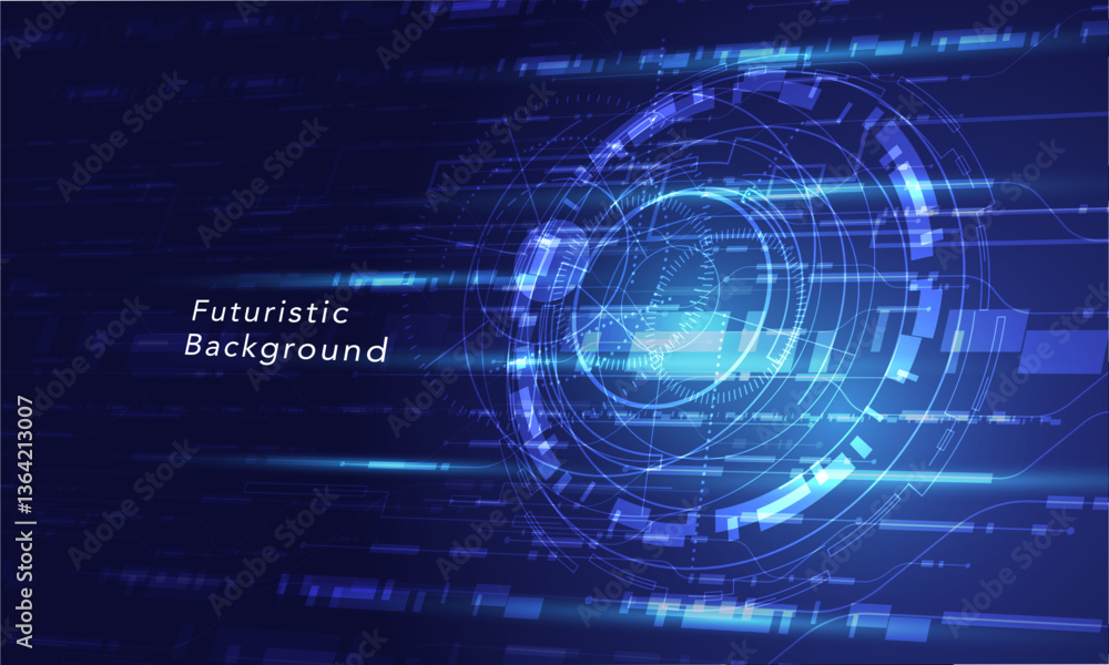 Aufkleber futuristic technology abstract background. abstract futuristic curve digital line design.modern futu