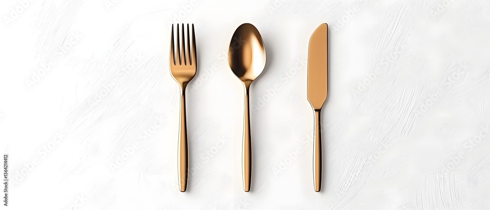 Aufkleber minimalist linear icon of spoon and fork drawn with delicate flowing strokes for fine dining logos r
