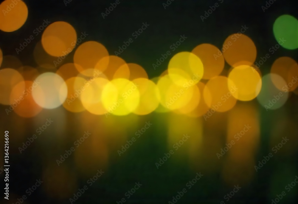 Poster generative ai abstract night lightscape bokeh illumination