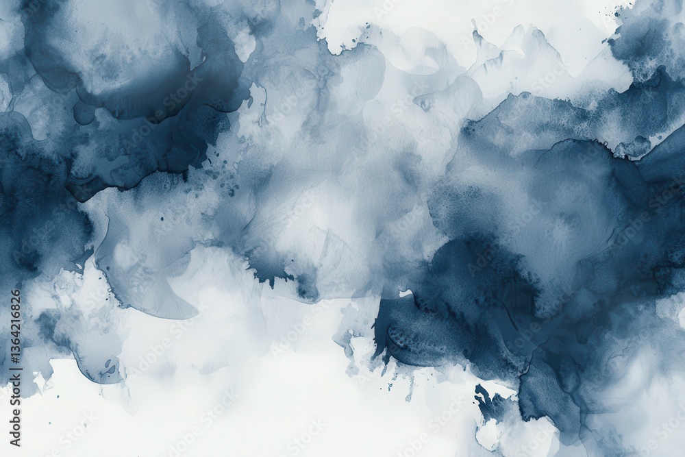 Canvas Prints abstract blue watercolor background with soft textures and gradients