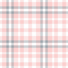 Warm White and Metallic Light Rose Seamless Tartan Textile Design