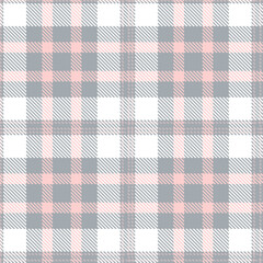 Cool Cool Grey and Bright Pinkish Grey Seamless Tartan Textile Design