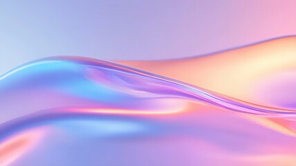 Abstract Pastel Wave Background Iridescent Flowing Colors