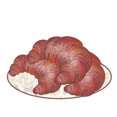 Croissant on a plate