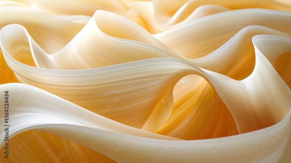 Poster abstract waves with soft, warm lighting. subtle curves and smooth flow
