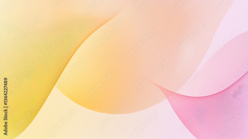 Canvas Prints soft abstract background with gentle curves in pastel colors