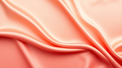 Obraz premium Peach fuzz coral gold pink rose white beige silk satin velvet fabric. Gradient. Luxury elegant background. Fold drapery. Shimmer glow glitter light. Design.Template. Flat lay, table top view.