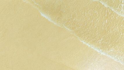 Nature of the beach and sea Summer with sunshine, sandy beaches, clear blue waters sparkling against the blue sky. On an island with good ecology and environment Background for summer vacation