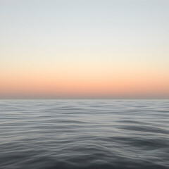 Obraz premium Serene ocean sunset, calm water, pastel sky, peaceful seascape, ideal for travel brochures