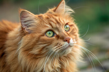 Close-Up Portrait of a Ginger Cat