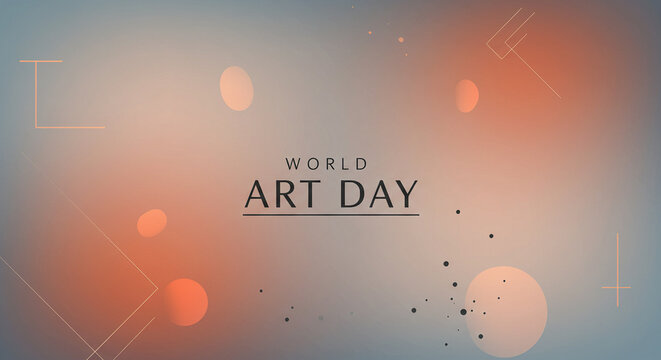 World Art Day Background with Textured Painted Canvas Effect - Powered by Adobe