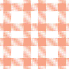 Soft White Seamless Tartan with Dark Light Salmon accents Textile Design