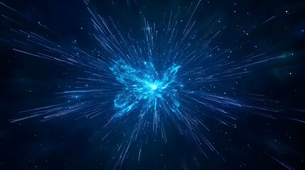 Naklejka premium Abstract Blue Light Explosion