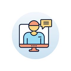 Online Help Vector icon