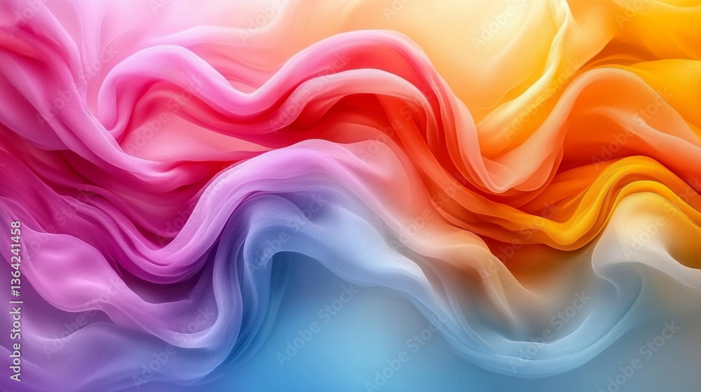 Poster uncover the essence of motion and color in an enchanting representation of cosmic liquidity, blendin