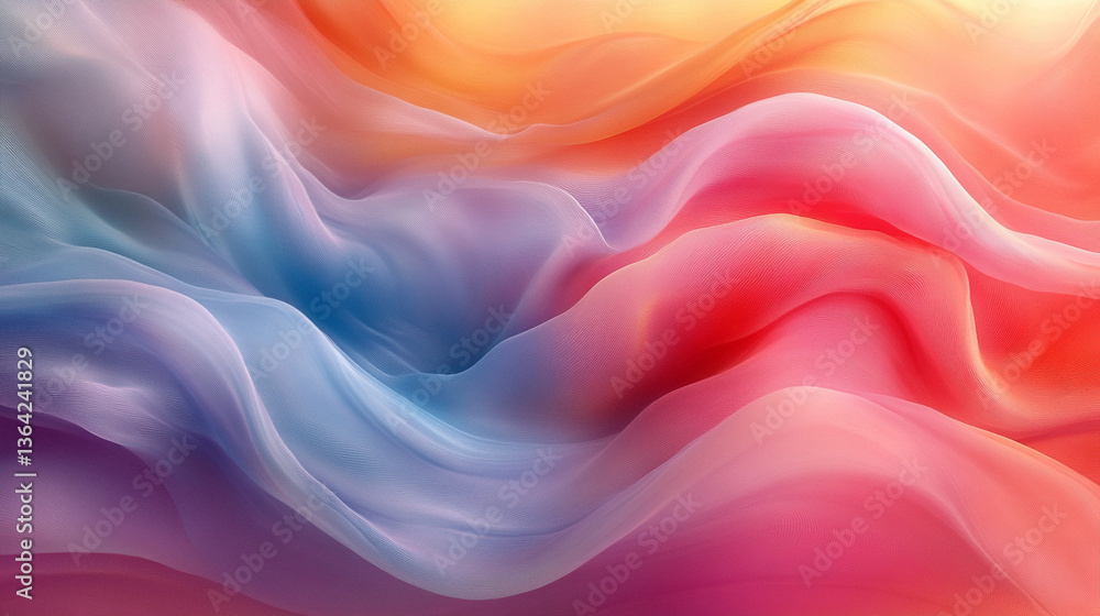 Poster uncover the essence of motion and color in an enchanting representation of cosmic liquidity, blendin