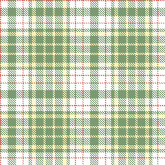 Deep Grey Green Seamless Tartan with Bright White accents Textile Design