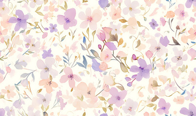 Creative 2D Doodle seamless pattern Floral or flower Illustrations