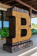 Large Letter B, Tropical Entrance