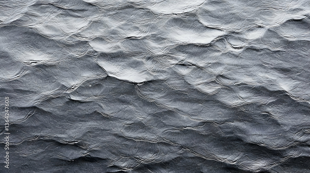 Poster abstract rippled surface with gray tones showing texture and reflection