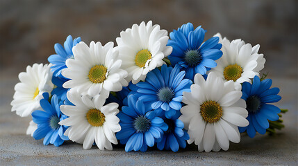 Obraz premium elegant blue and white bouquet