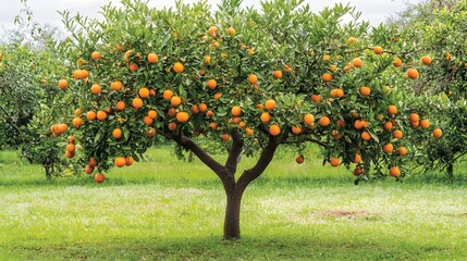 Lush Orange Grove Sunny Orchard Harvest of excellence in splendor beyond compare with grace