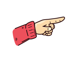 index finger pointing gesture illustration