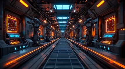 Fototapeta premium Futuristic Robotic Arms in Action high resolution picture