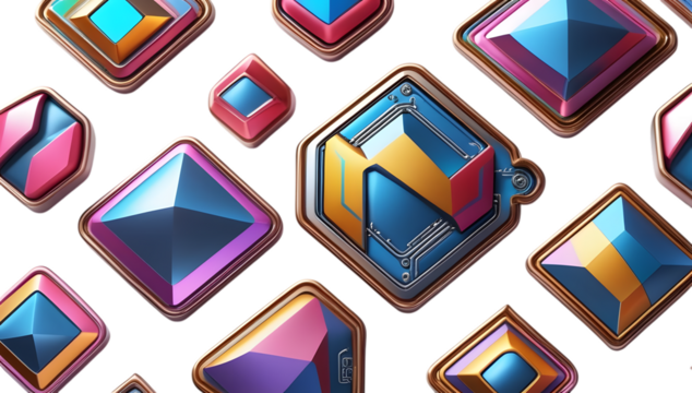 set of abstract geometric shapes