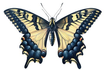 High Quality Picture of Swallowtail Butterfly Vintage Illustration on Transparent Background