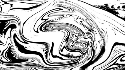 Black and White Liquid Marble Pattern - Monochrome Abstract Background, Abstract holographic background of black and white color are melting 