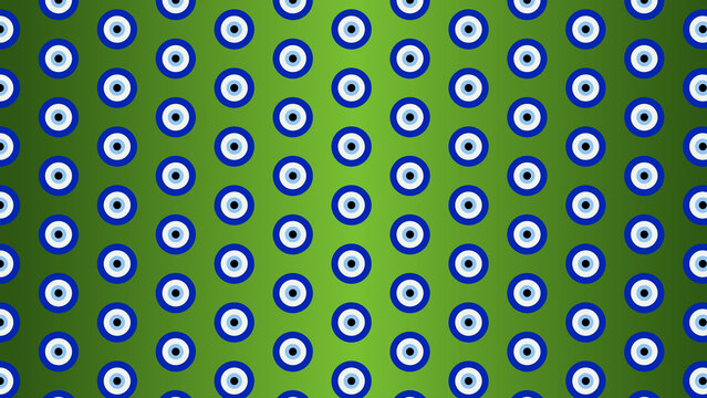 Seamless nazar battu  protection pattern design green