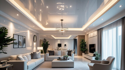 modern living room with modern furniture