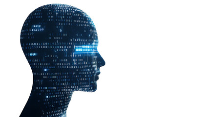 Artificial intelligence head - PNG