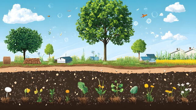 An infographic illustrating the nitrogen cycle and its impact on soil health.