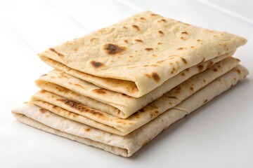 Stack of Delicious Homemade Flatbreads Perfect for Wraps and More!