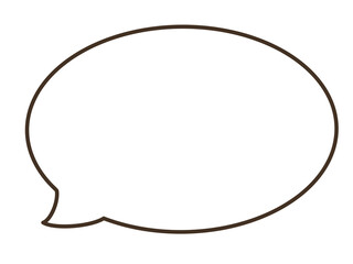 シンプルな楕円形のふきだしイラスト