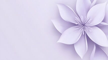 Delicate purple flower on soft background, tranquil aesthetic, ideal for wellness, relaxation themes and mindful spaces.