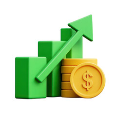 Financial Growth Money Investment and Wealth Profit Concept, Generative AI