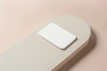 High Quality Image of Rounded Portrait Business Card Mockup