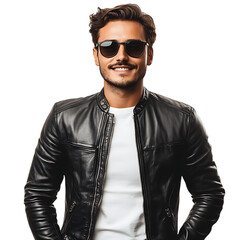 Obraz premium Happy Smiling Man Isolated on Transparent Background