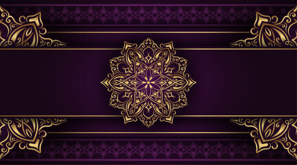 Luxury background with golden mandala ornament
