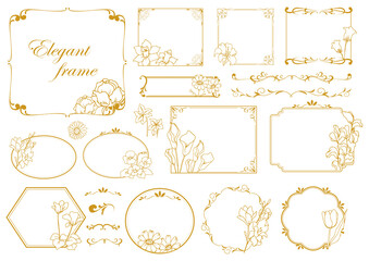 エレガントな花のフレームセット
