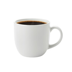 Fototapeta premium White Coffee Cup with Hot Brewed Coffee Inside
