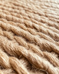 Fototapeta premium Woven Tan Jute Rope Texture Close-up