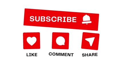 Animated youtube video outro like comment share subscribe call to action animation subscriber CTA